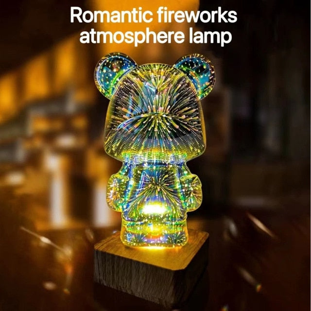 Bear Firework Light Lamp