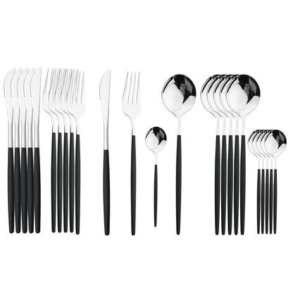 24Pcs Stainless Cutlery Set