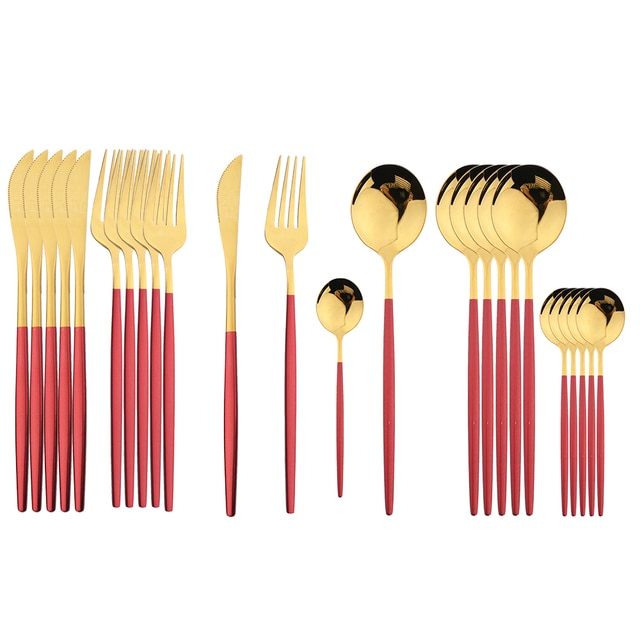 24Pcs Stainless Cutlery Set