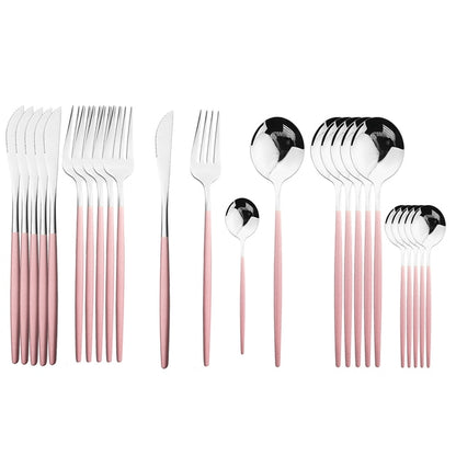 24Pcs Stainless Cutlery Set