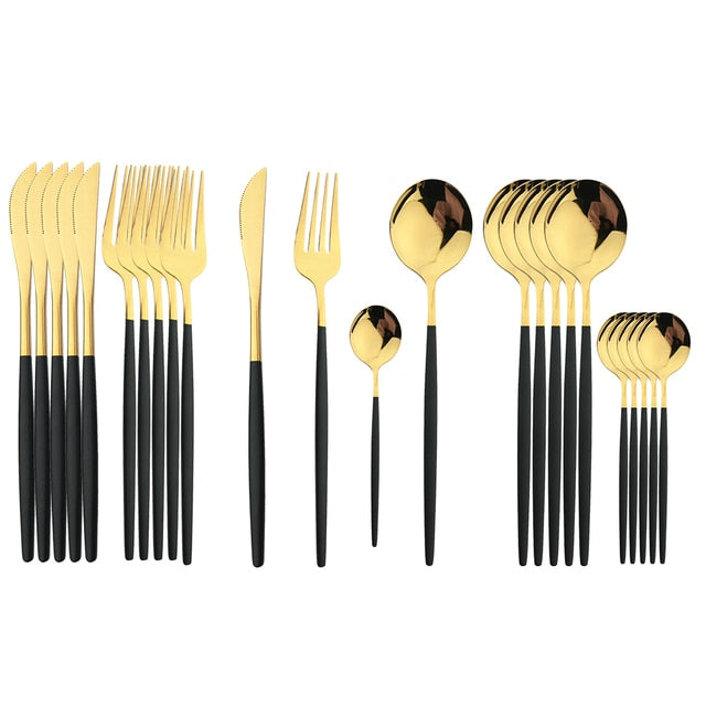 24Pcs Stainless Cutlery Set