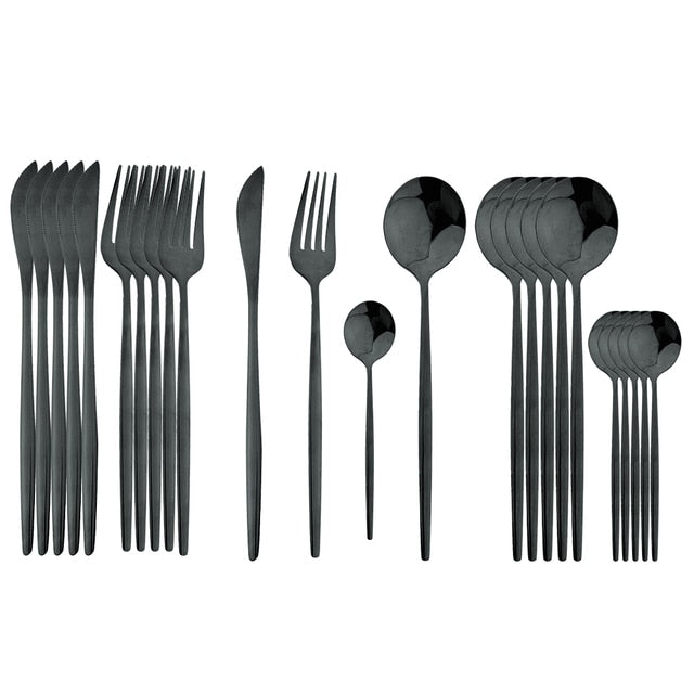 24Pcs Stainless Cutlery Set