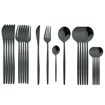24Pcs Stainless Cutlery Set