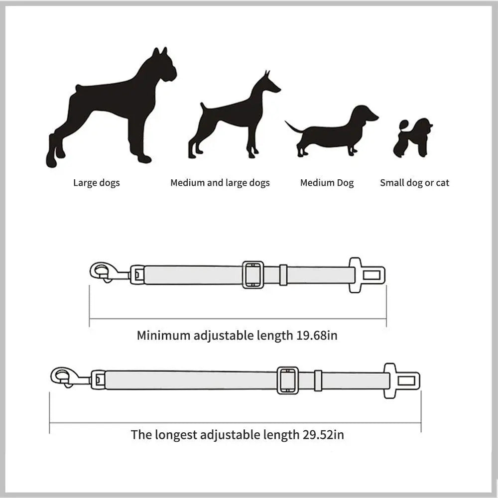 Adjustable Pet Cat Dog Car Safety Belt