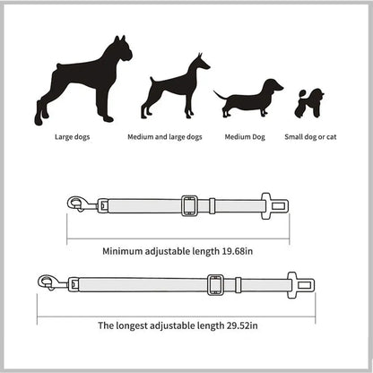 Adjustable Pet Cat Dog Car Safety Belt
