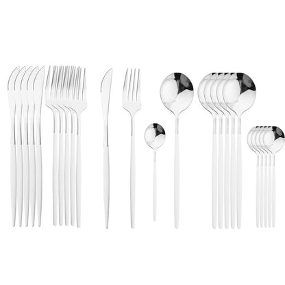 24Pcs Stainless Cutlery Set