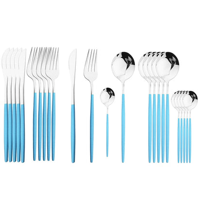 24Pcs Stainless Cutlery Set